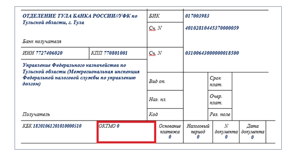 Реквизиты налоги 2023