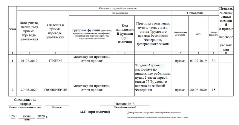 Стд р образец заполнения