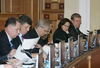 Эльвира Набиуллина на заседании Правительства. Фото пресс-службы Правительства РФ