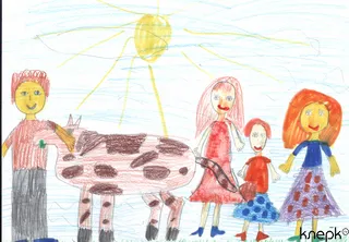 рисунок, выставленный на конкурс "Дети клерков рисуют мир"