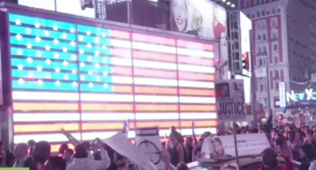 В Нью-Йорке прошла демонстрация против полицейского насилия