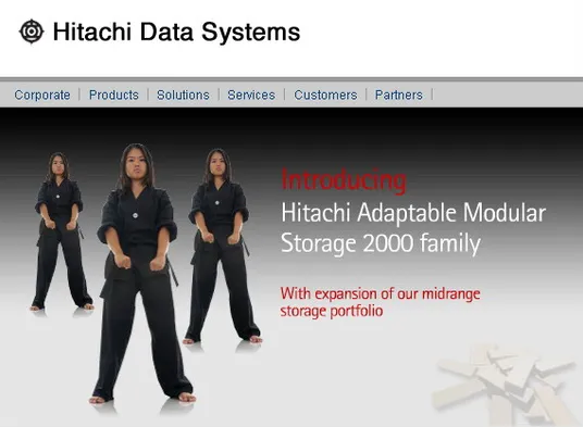 Скриншот сайта Hitachi