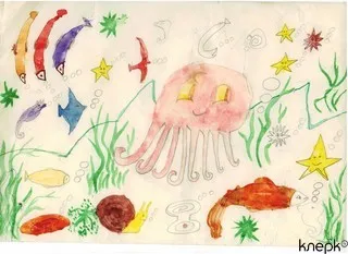 Анастасия (10 лет) нарисовала "Океан счастья" для Клерк.Ру!