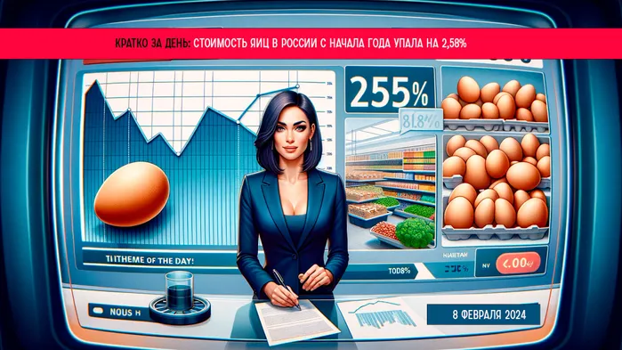 Кратко за день: стоимость яиц в России с начала года упала на 2,58%