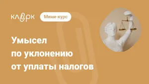 Умысел по уклонению от уплаты налогов. Мини-курс