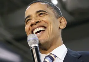 Барак Обама празднует победу