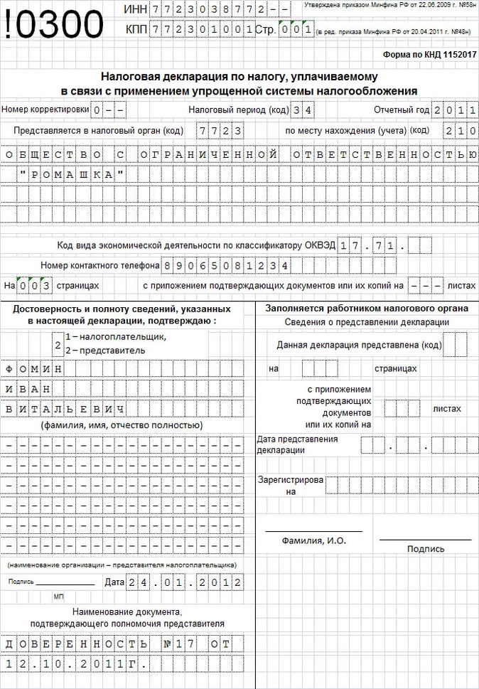 Нулевая отчетность ип образец