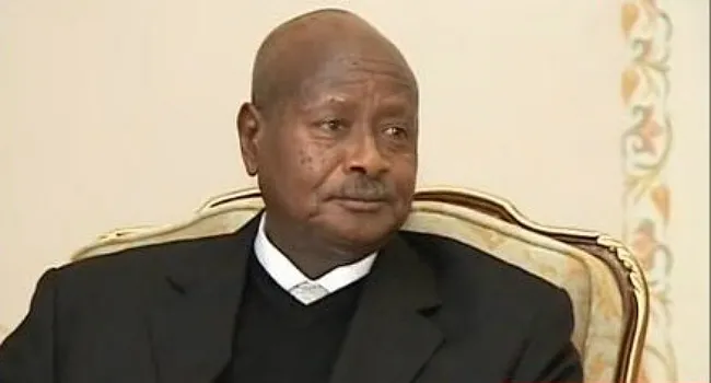 Президент Уганды Йовери Мусевени. Кадр телеканала "ТВ Центр"