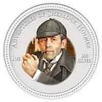 Первая монета серии посвящена Шерлоку Холмсу