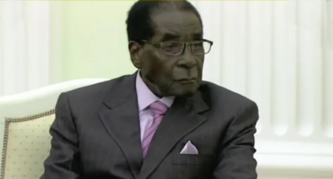 Роберт Мугабе, президент Зимбабве. Кадр телеканала "Россия 24"