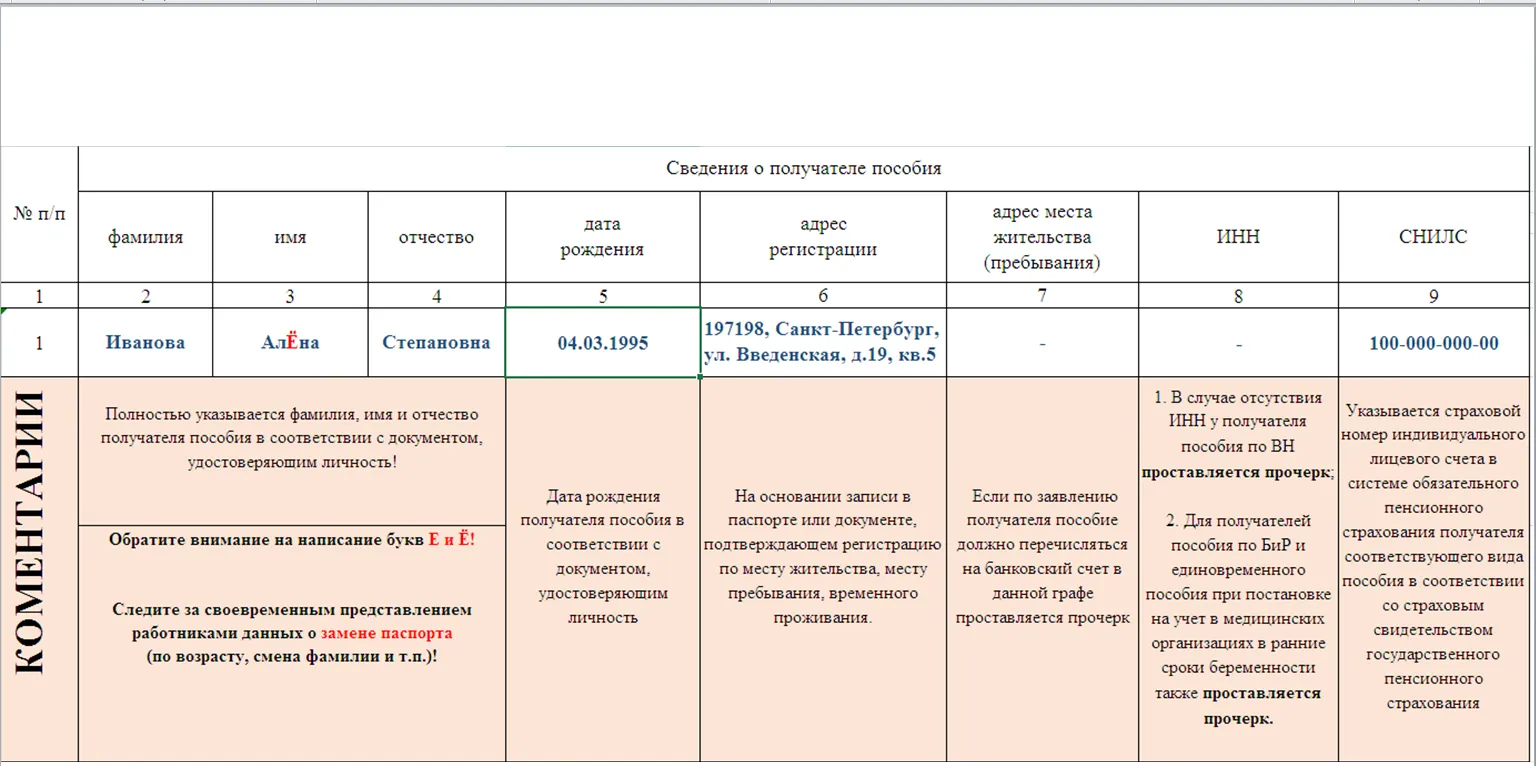 Поступил реестр от страхователя работодателя статус. Образец реестра для ФСС по больничным. Реестр прямых выплат ФСС. Реестр сведений для выплаты пособия по временной нетрудоспособности. Реестр ФСС прямые выплаты образец заполнения.