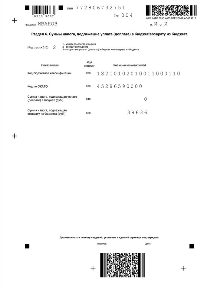 Образец заполнения 3 ндфл при сдаче квартиры в аренду