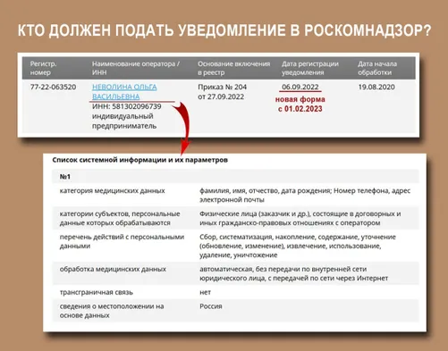 Кто должен подать уведомление в Роскомнадзор