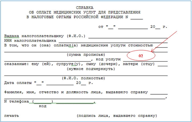 Где в Справке отражается указанный код