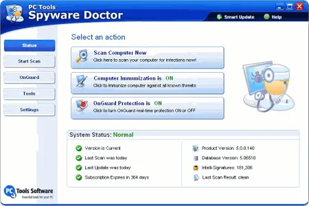 Spyware Doctor - утилита для обнаружения вредоносного ПО