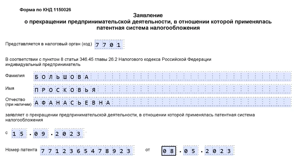 Потенциальный доход по патенту 2023 год