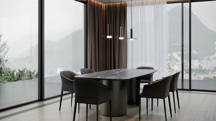 Дизайн-проект интерьера дома в стиле минимализм в Адлере