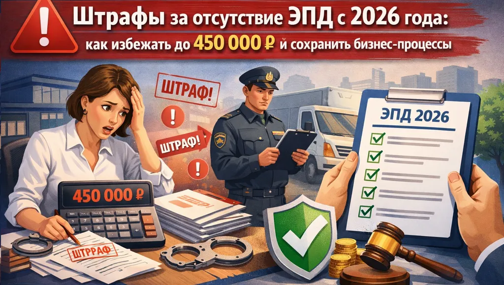 Штрафы за отсутствие ЭПД с 2026 года: как избежать до 450 000 ₽ и сохранить бизнес-процессы