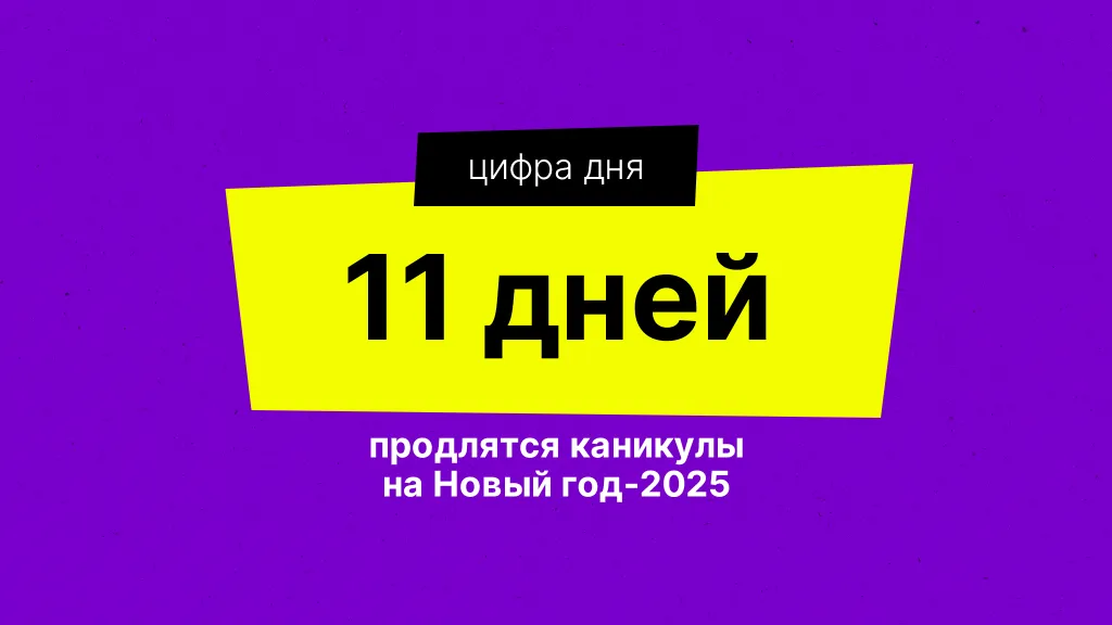 Цифра дня. Про новогодние каникулы