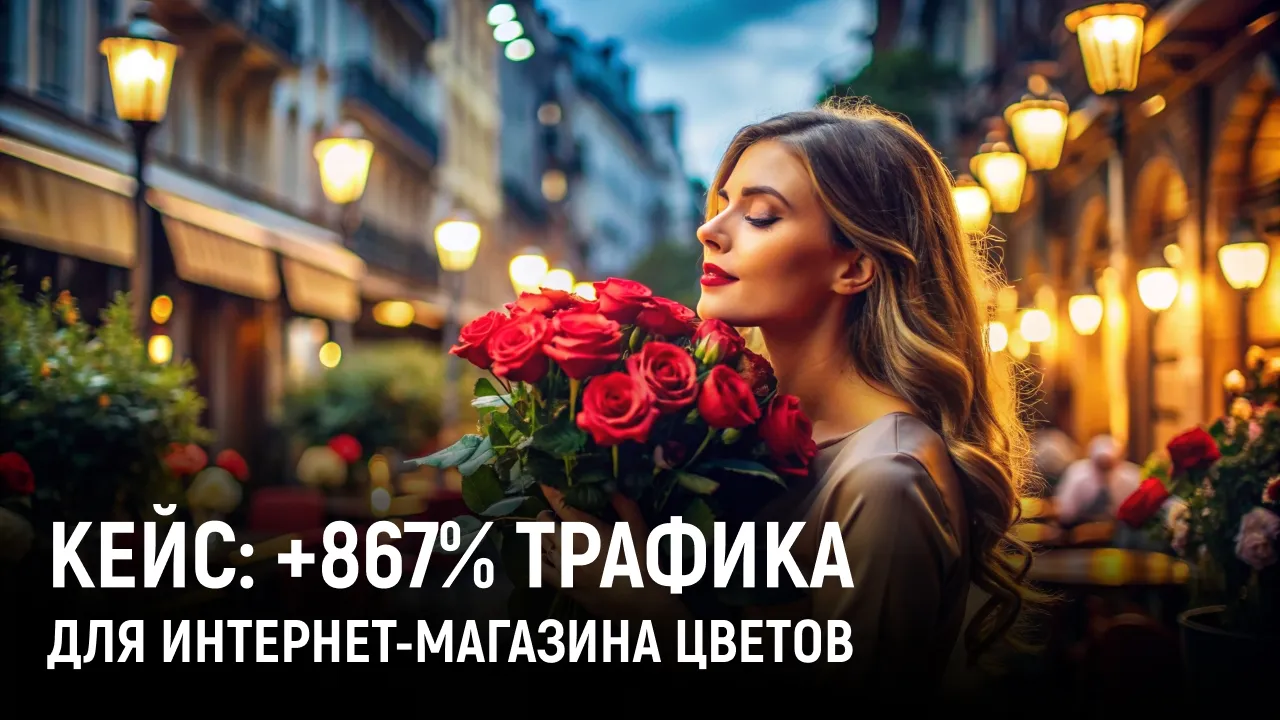 Кейс по продвижению сайта по продаже и доставке цветов в Москве