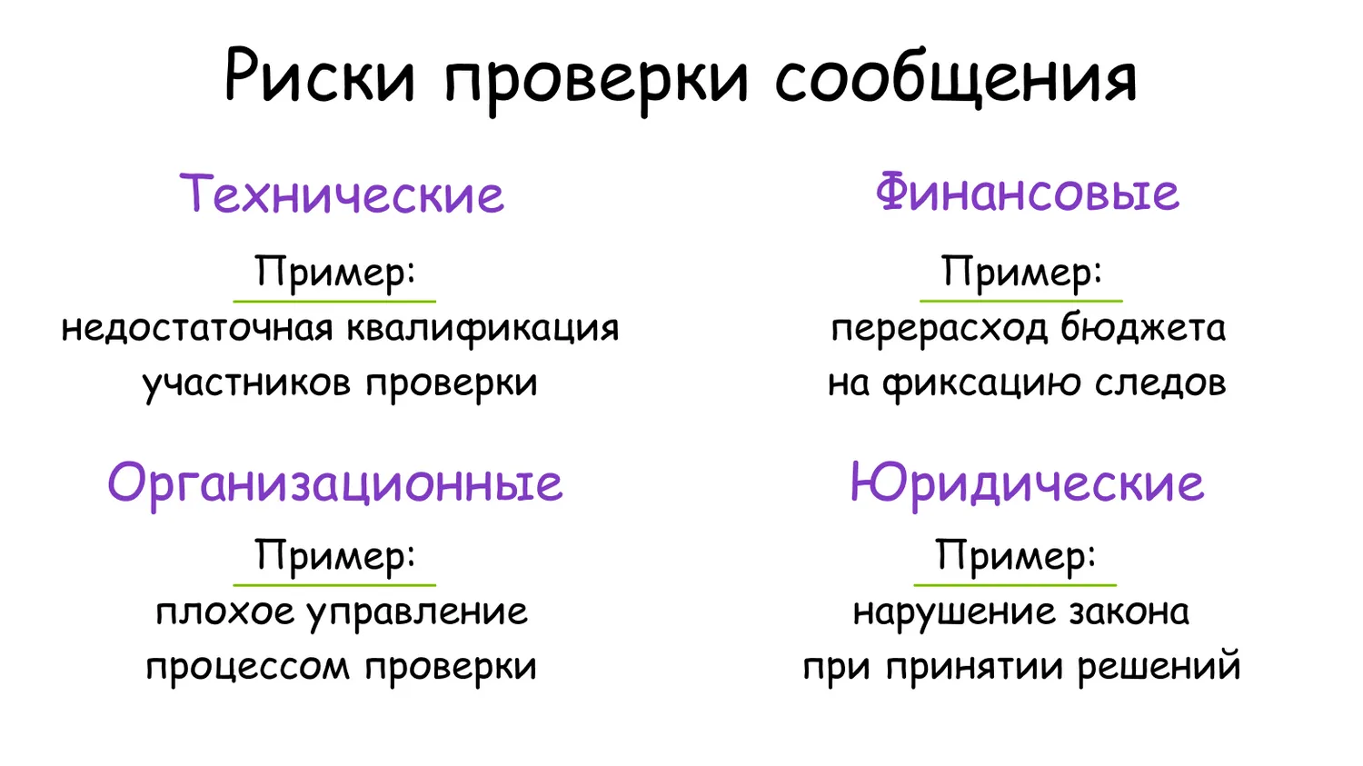 Риски при проверке сообщения о преступлении