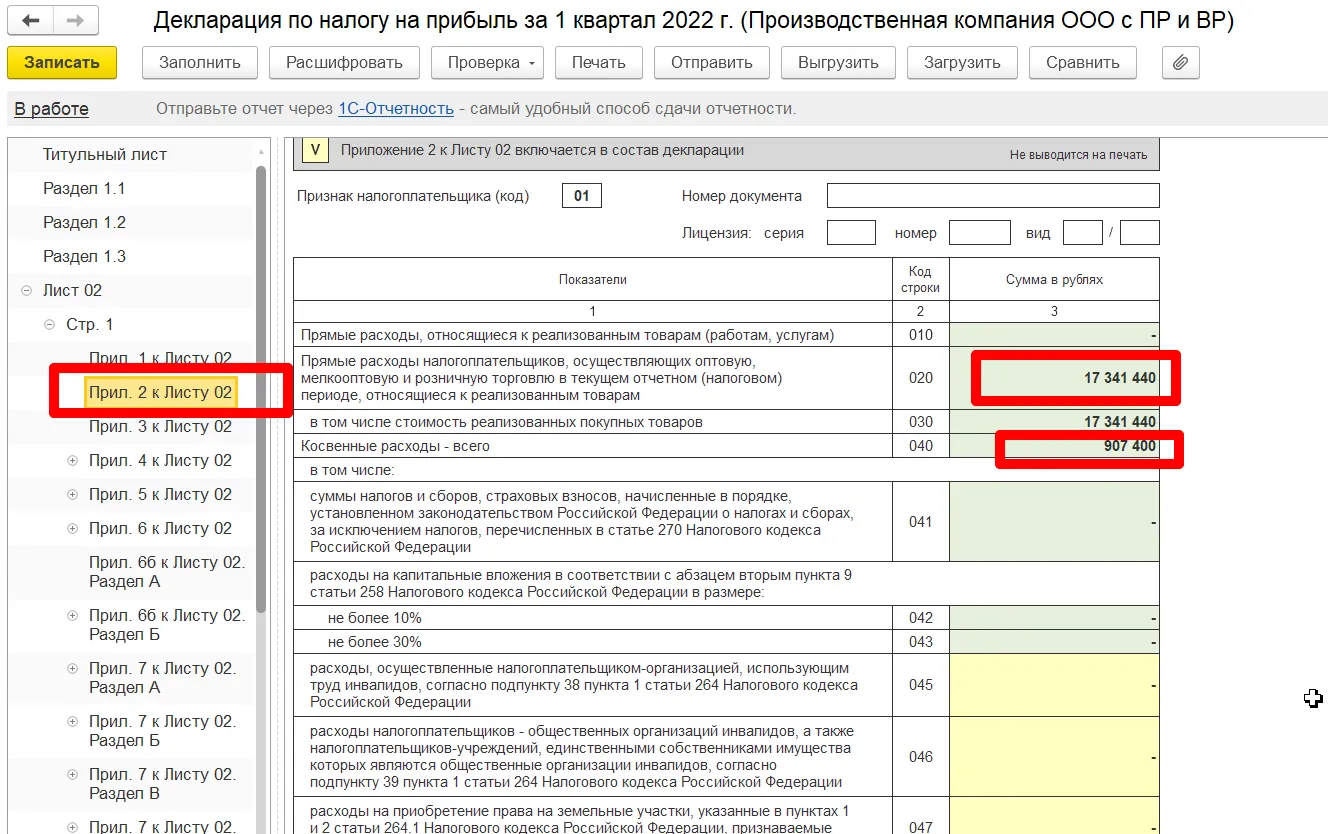 Что включает строка 041 декларации по налогу на прибыль?