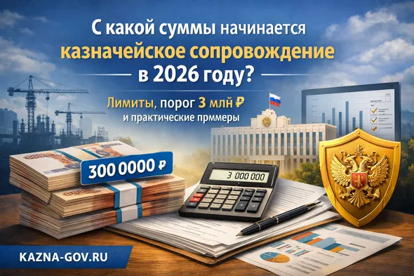 С какой суммы начинается казначейское сопровождение в 2026 году: лимиты, пороги и практические примеры