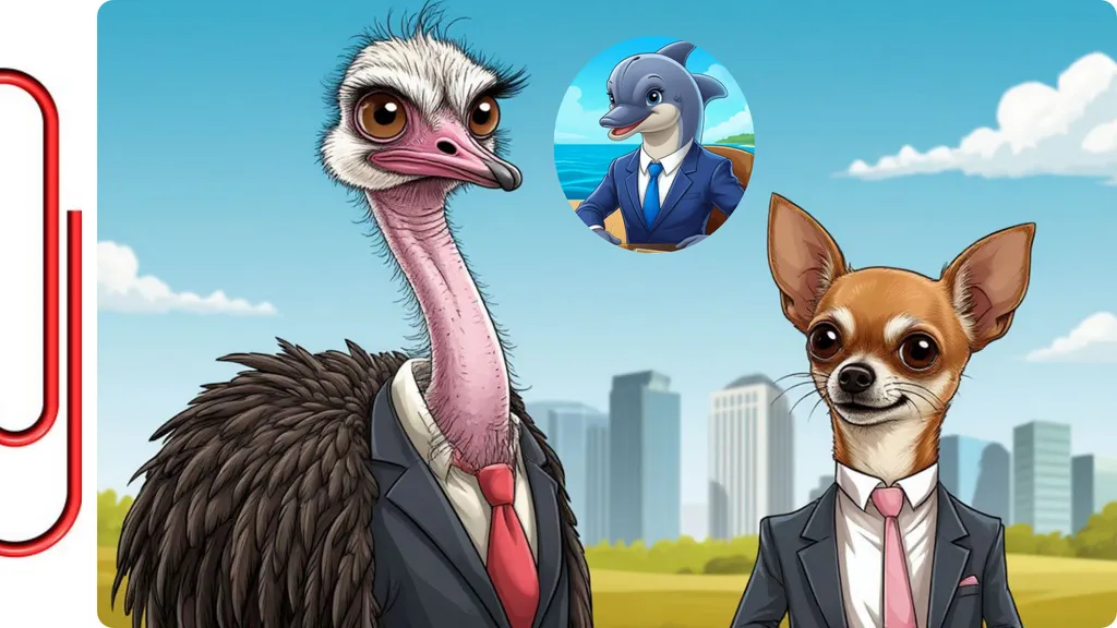 🔞Ничихуахуа себе менеджер, страус и дельфин